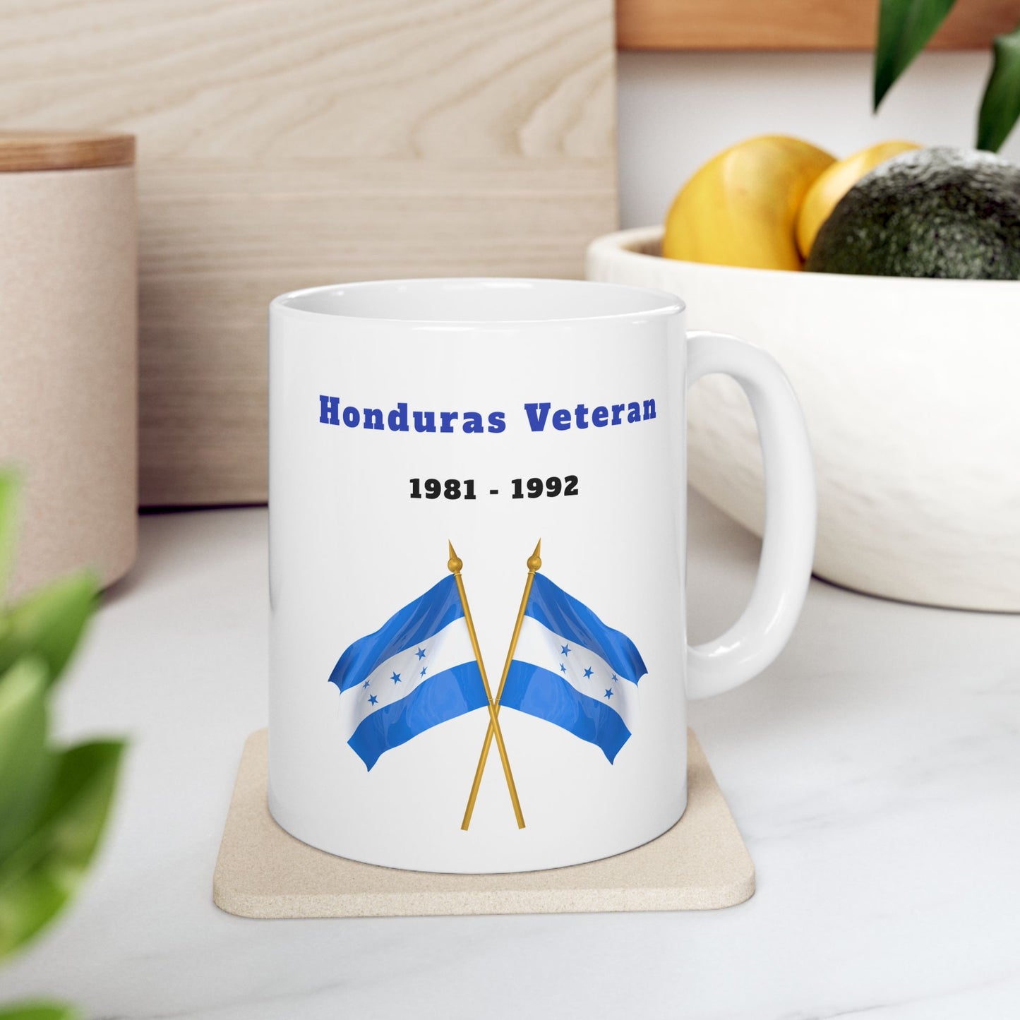 Honduras Veteran 1981–1992 – 11oz. Cross Flag Coffee Mug