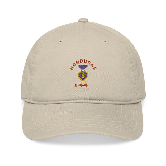 Honduras Purple Heart Hat - Organic Baseball Cap (Embroidery)