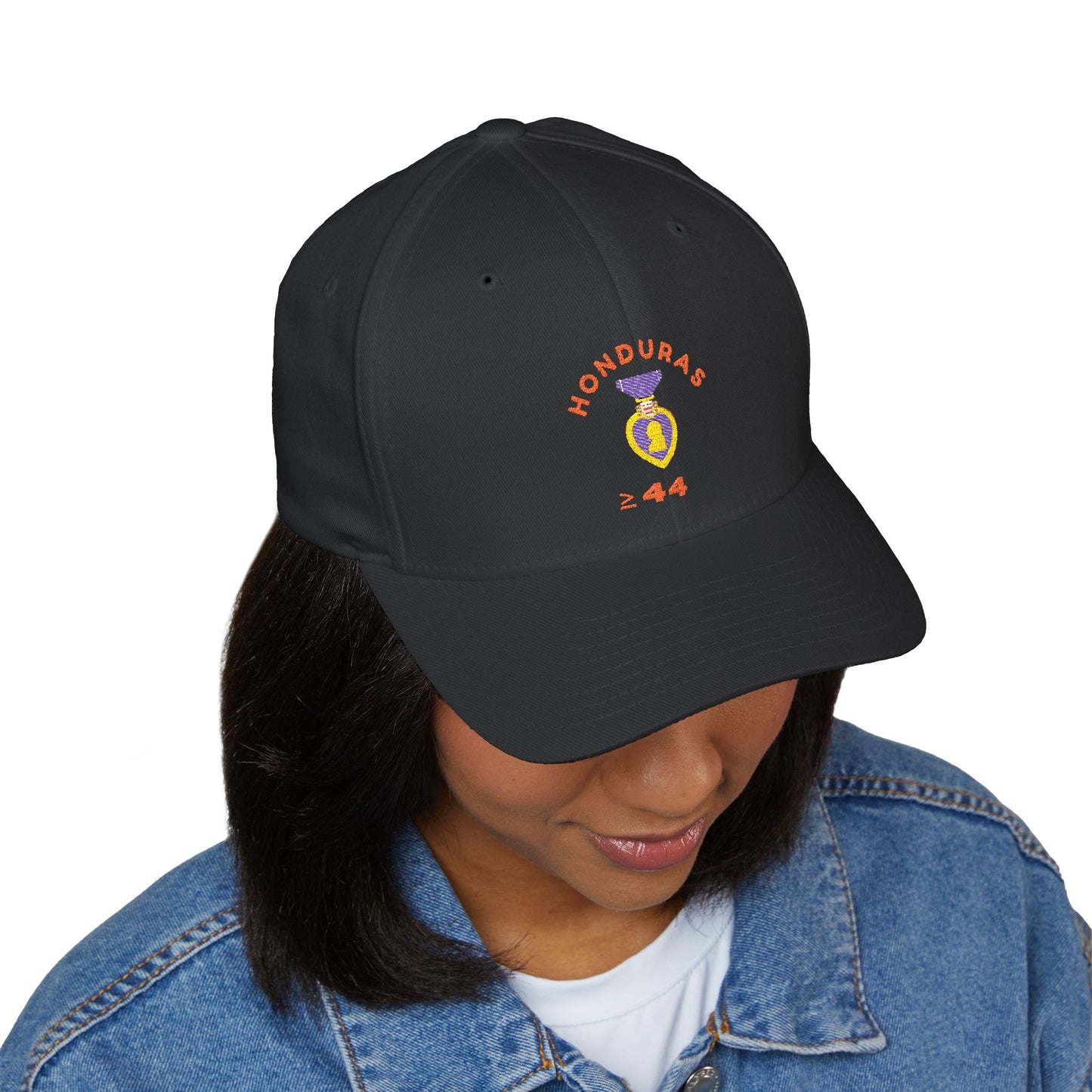 Honduras Purple Heart Hat - Closed-Back Structured Cap (Embroidery)