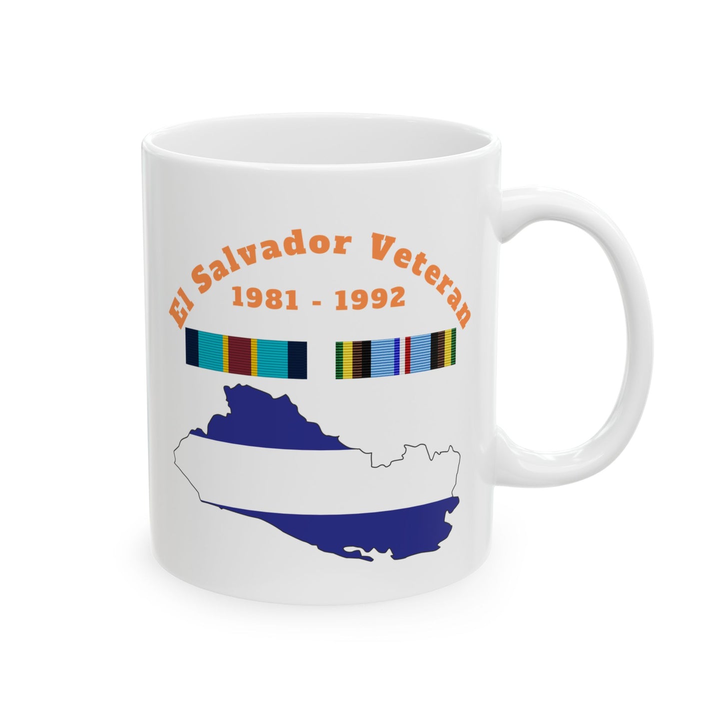 El Salvador Veteran - Ribbon Mug, (11oz)