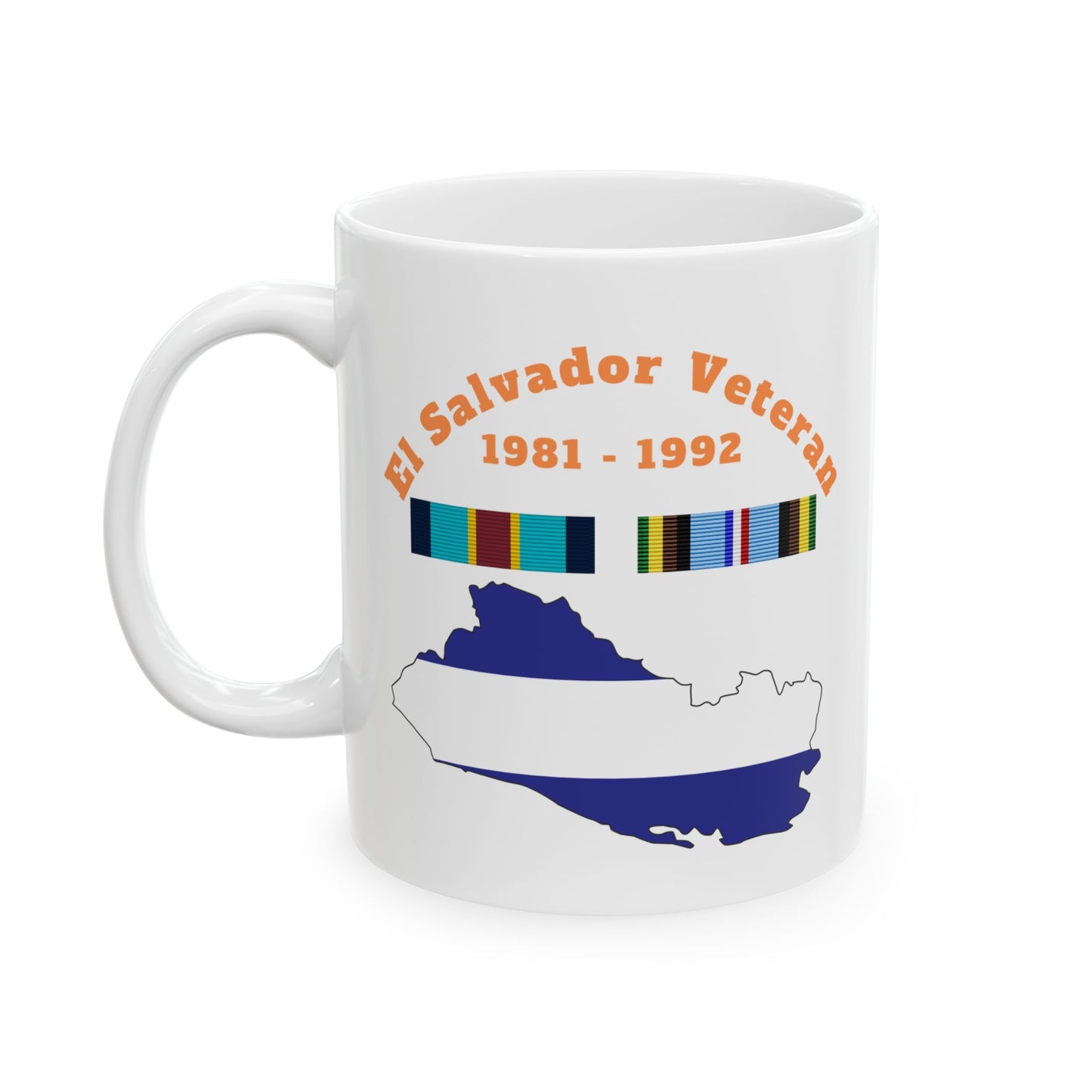 El Salvador Veteran - Ribbon Mug, (11oz)
